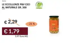 Prezzemolo e Vitale Le eccellenze p&v ceci al naturale offerta