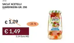 Prezzemolo e Vitale Sacla' acetelli giardiniera offerta