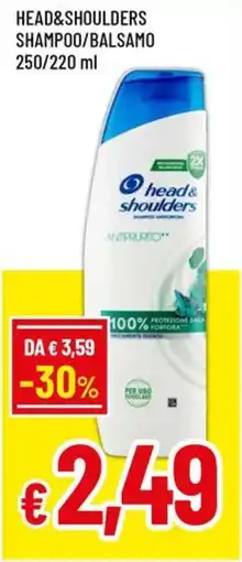 A&O Head&shoulders shampoo/balsamo offerta