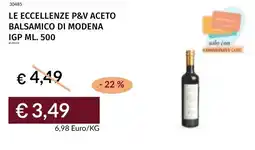 Prezzemolo e Vitale Le eccellenze p&v aceto balsamico di modena igp offerta