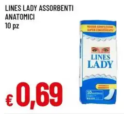 A&O Lines lady assorbenti anatomici offerta