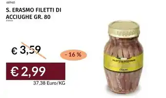 Prezzemolo e Vitale S. erasmo filetti di acciughe offerta