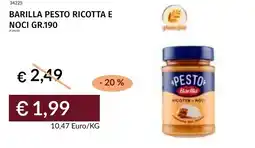 Prezzemolo e Vitale Barilla pesto ricotta e noci offerta