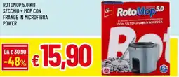 A&O Rotomop 5.0 kit secchio+mop con frange in microfibra power offerta