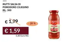 Prezzemolo e Vitale Mutti salsa di pomodoro ciliegino offerta