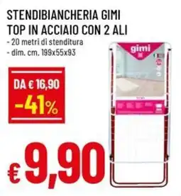 A&O Stendibiancheria gimi top in acciaio con 2 ali offerta