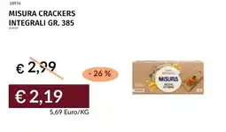 Prezzemolo e Vitale Misura crackers integrali offerta