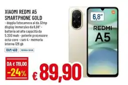 A&O XIAOMI REDMI A5 SMARTPHONE GOLD offerta