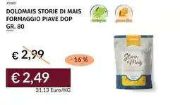 Prezzemolo e Vitale Dolomais storie di mais formaggio piave dop offerta