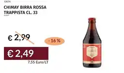 Prezzemolo e Vitale Chimay birra rossa trappista offerta