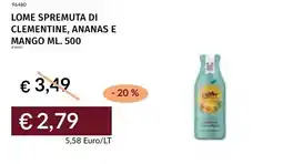 Prezzemolo e Vitale Lome spremuta di clementine, ananas e mango offerta