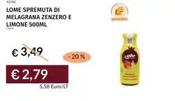 Prezzemolo e Vitale Lome spremuta di melagrana zenzero e limone offerta