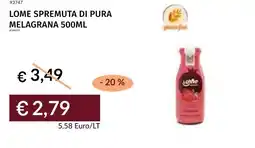 Prezzemolo e Vitale Lome spremuta di pura melagrana offerta