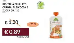 Prezzemolo e Vitale Bioitalia frullato carota, albicocca e zucca offerta