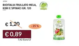 Prezzemolo e Vitale Bioitalia frullato mela, kiwi e spinaci offerta