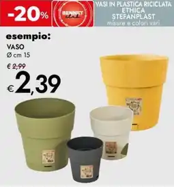 Bennet Vasi in plastica riciclata ethica STEFANPLAST offerta