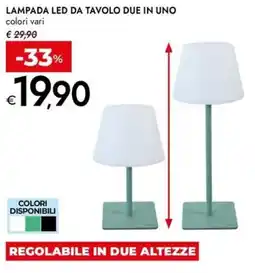 Bennet Lampada led da tavolo due in uno offerta