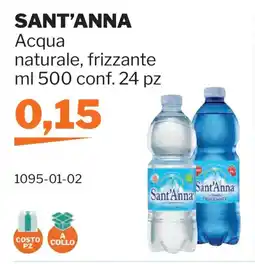 GrosMarket SANT'ANNA Acqua naturale, frizzante offerta