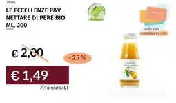 Prezzemolo e Vitale Le eccellenze p&v nettare di pere bio offerta