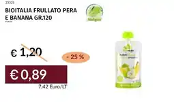 Prezzemolo e Vitale Bioitalia frullato pera e banana offerta