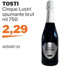 GrosMarket TOSTI Cinque Lustri spumante brut offerta