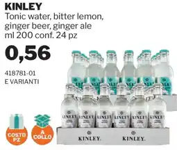 GrosMarket KINLEY Tonic water, bitter lemon, ginger beer, ginger ale offerta