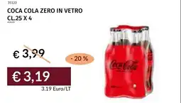 Prezzemolo e Vitale Coca cola zero in vetro offerta