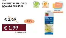Prezzemolo e Vitale La finestra sul cielo bevanda di riso offerta