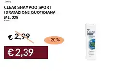 Prezzemolo e Vitale Clear shampoo sport idratazione quotidiana offerta
