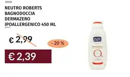 Prezzemolo e Vitale Neutro roberts bagnodoccia dermazero ipoallergenico offerta