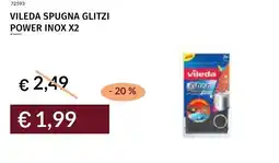 Prezzemolo e Vitale Vileda spugna glitzi power inox x2 offerta