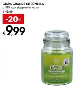 Bennet Giara grande CITRONELLA offerta