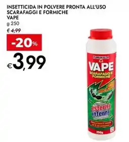 Bennet Insetticida in polvere pronta all'uso scarafaggi e formiche VAPE offerta