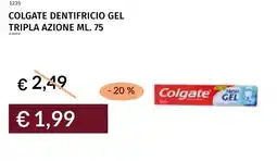 Prezzemolo e Vitale Colgate dentifricio gel tripla azione offerta