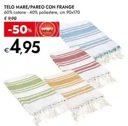 Bennet Telo mare/pareo con frange offerta