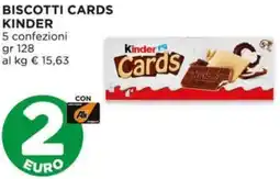 Alì Supermercati Biscotti CARDS KINDER offerta