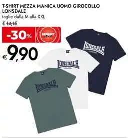 Bennet T-shirt mezza manica uomo girocollo lonsdale offerta