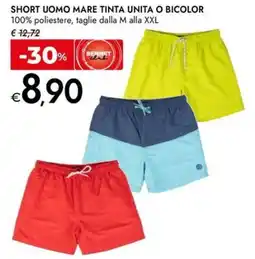 Bennet Short uomo mare tinta unita o bicolor offerta