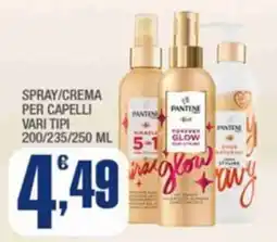 Splendidi e Splendenti Pantene spray/crema per capelli offerta