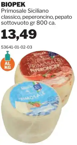 GrosMarket BIOPEK Primosale Siciliano classico, peperoncino, pepato sottovuoto offerta