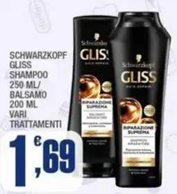 Splendidi e Splendenti Schwarzkopf glis gliss shampoo/ balsamo offerta