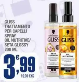 Splendidi e Splendenti Gliss trattamento per capelli spray oil nutritive/ seta glossy offerta