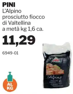 GrosMarket PINI L'Alpino prosciutto fiocco di Valtellina offerta