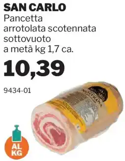 GrosMarket SAN CARLO Pancetta arrotolata scotennata sottovuoto offerta