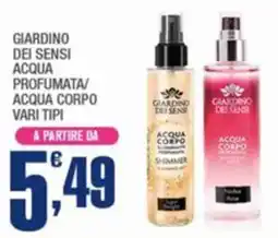 Splendidi e Splendenti Giardino dei sensi acqua profumata/ acqua corpo offerta