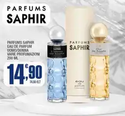 Splendidi e Splendenti Parfums saphir eau de parfum uomo/donna offerta