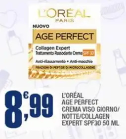 Splendidi e Splendenti L'oréal age perfect crema viso giorno/ notte/collagen expert spf30 offerta
