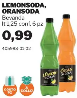 GrosMarket LEMONSODA, ORANSODA Bevanda offerta
