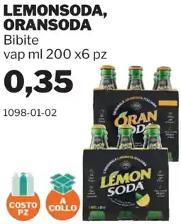 GrosMarket LEMONSODA, ORANSODA Bibite offerta
