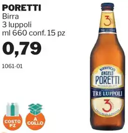 GrosMarket PORETTI Birra 3 luppoli offerta